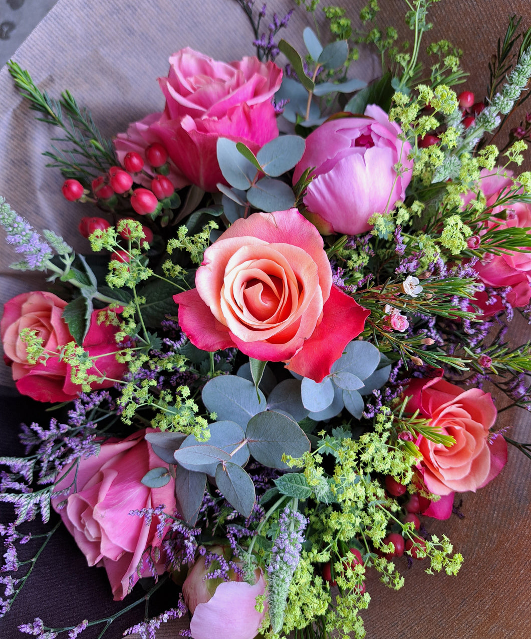 Boeket Moederdag - rozen & pioenen